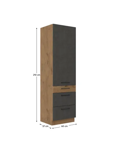 Dulap VEGA, hol/debara, 60x210x57 cm, PAL melaminat | MobilaOK