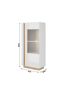 Vitrină CITY living 72x154x40 cm PAL melaminat | MobilaOK 2
