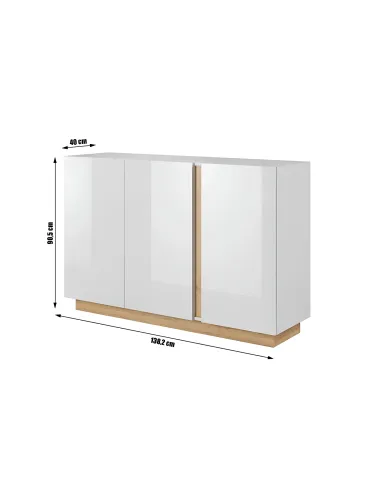 Comodă CITY 138 living/dormitor 138.2x90.5x40 cm PAL melaminat | MobilaOK