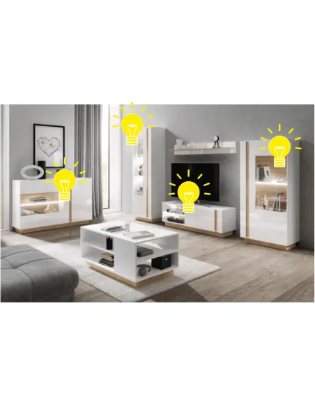 Baghetă LED, CITY, pentru vitrină/comodă, 60 cm, PAL, KONDELA | MobilaOK