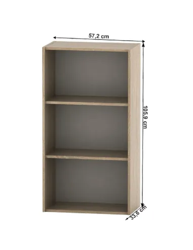 Dulap, TEMPO ASISTENT NEW 035, dormitor/hol/birou, 57.2x33.6x105.9 cm, PAL melaminat stejar sonoma | MobilaOK
