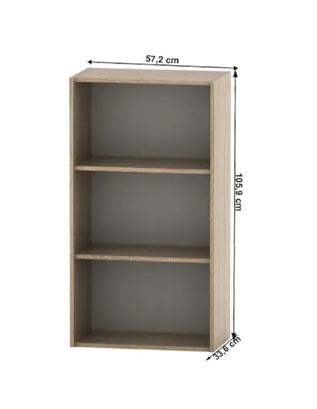 Dulap, TEMPO ASISTENT NEW 035, dormitor/hol/birou, 57.2x33.6x105.9 cm, PAL melaminat stejar sonoma | MobilaOK