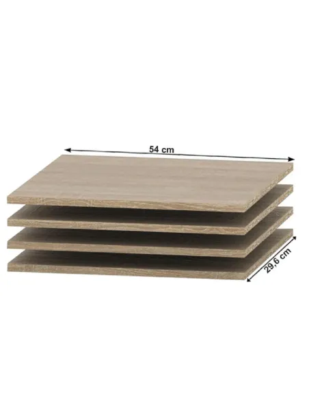 Rafturi, TEMPO ASISTENT NEW 037-00, pentru dulap, 54x29.6x1.6 cm, PAL melaminat | MobilaOK