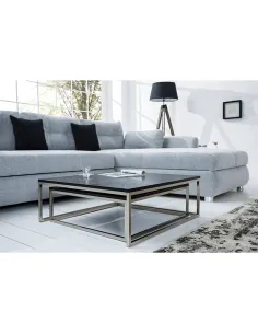 Set de 2 Măsuțe de Cafea, AMIAS, living, 75x75x37 & 65x65x32 cm, MDF și metal | MobilaOK 2