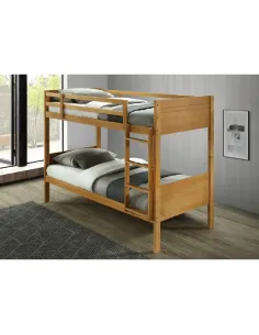 Pat supraetajat MAKIRA dormitor 207x95,6x164,2 cm lemn masiv stejar | MobilaOK 2