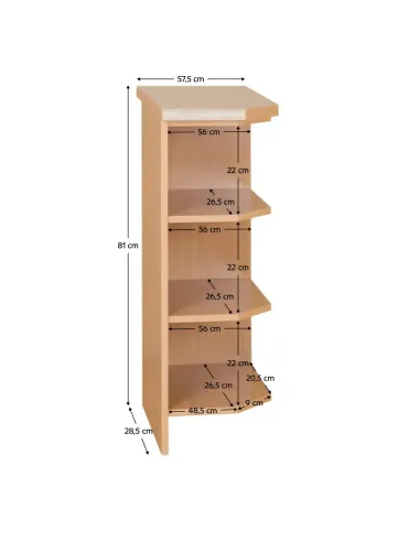 Dulap bucătărie LORA, de dreapta, 57.5x28.5x81 cm, PAL melaminat | MobilaOK