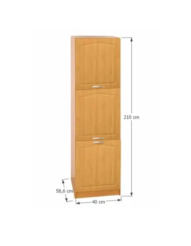 Dulap de bucătărie LORA, alimente, dreaptă, 40x210x58.6 cm, PAL/MDF, arin | MobilaOK
