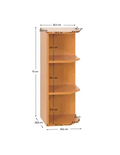 Dulap bucătărie LORA MDF NEW KLASIK W30N, 28.6x28.8x73 cm, PAL melaminat | MobilaOK 2