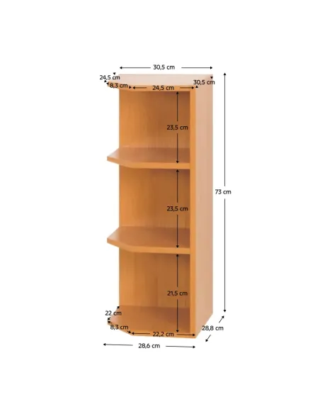 Dulap bucătărie LORA, de colț stânga suspendat, 28.6x28.8/22x73 cm, PAL laminat arin | MobilaOK
