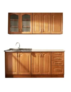 Ansamblu Bucătărie LORA, arin, 240x73.5cm & 180x82cm, MDF & PAL melaminat | MobilaOK 2