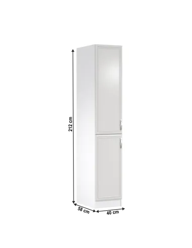 Dulap pentru produse alimentare D40SP, alb/pin Andersen, stânga, SICILIA | MobilaOK