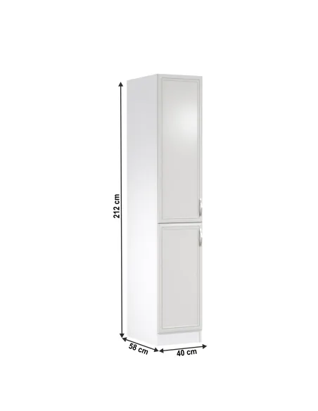 Dulap pentru produse alimentare D40SP, alb/pin Andersen, stânga, SICILIA | MobilaOK