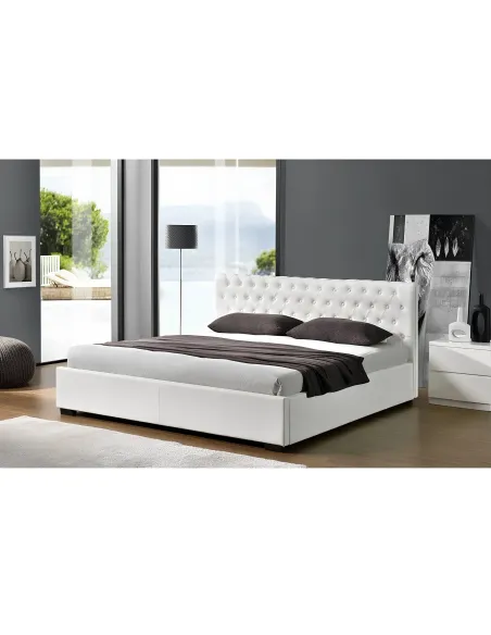 Pat DORLEN 2 NEW dormitor 160x200 PAL melaminat alb | MobilaOK