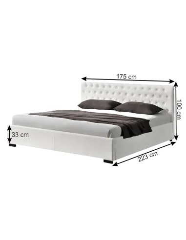 Pat DORLEN 2 NEW dormitor 160x200 PAL melaminat alb | MobilaOK