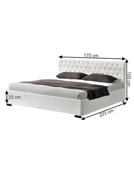 Pat DORLEN 2 NEW dormitor 160x200 PAL melaminat alb | MobilaOK