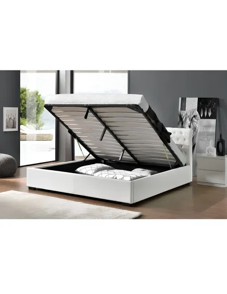 Pat DORLEN 2 NEW dormitor 160x200 PAL melaminat alb | MobilaOK