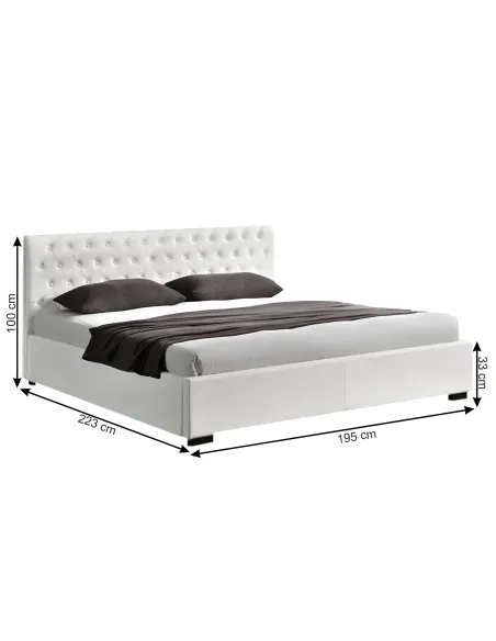 Pat, DORLEN 2 NEW, dormitor, 180x200, Piele ecologică | MobilaOK