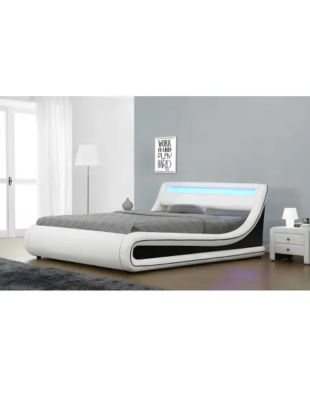 Pat MANILA NEW, dormitor, 160x200, PAL, piele ecologică | MobilaOK