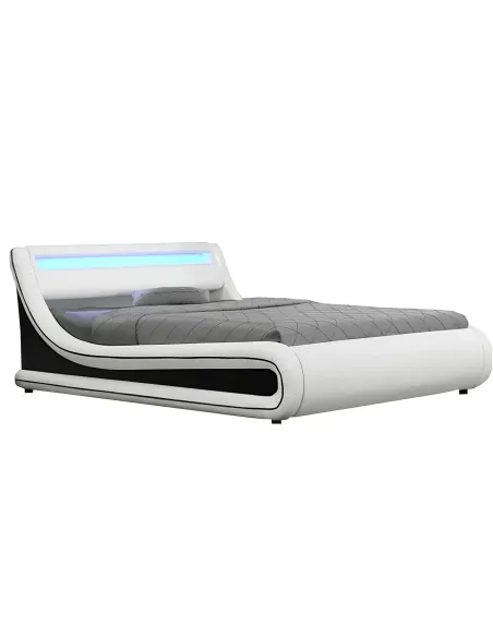 Pat MANILA NEW dormitor 180x200, PAL cu piele ecologică | MobilaOK