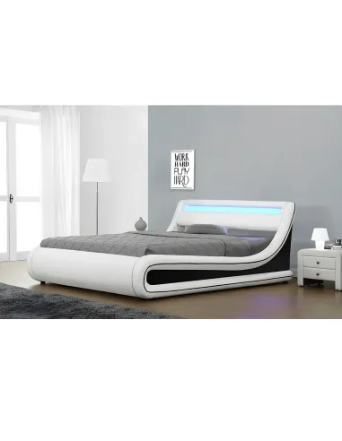 Pat MANILA NEW dormitor 180x200, PAL cu piele ecologică | MobilaOK