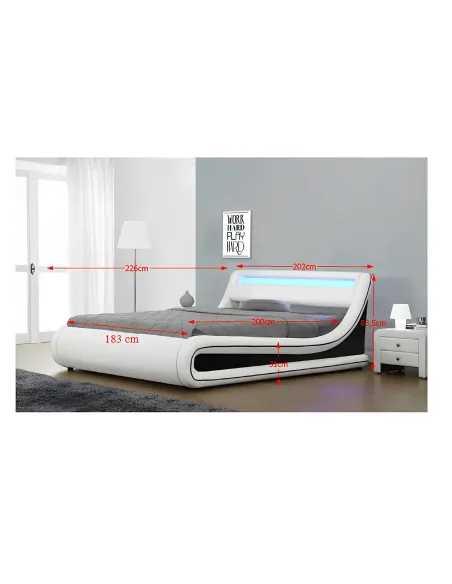 Pat MANILA NEW dormitor 180x200, PAL cu piele ecologică | MobilaOK