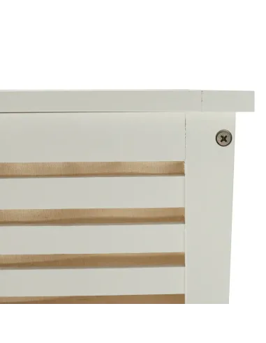 Coș de rufe BASKET, pentru baie/dormitor, 40x40x58 cm, Bambus și textil | MobilaOK