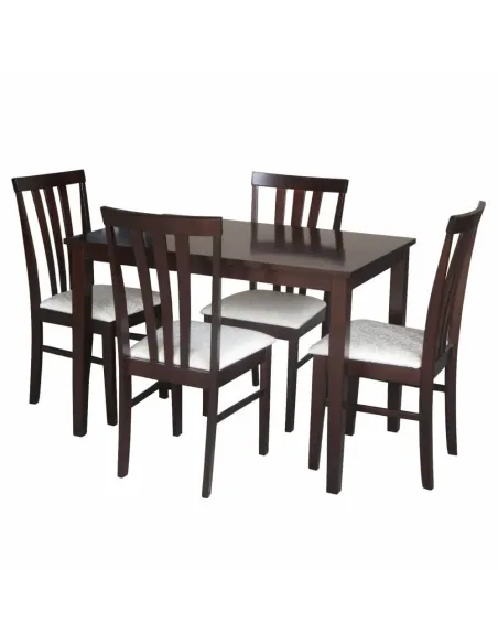 Set Dining LESLIE NEW, sufragerie, 110x74x70 cm, PAL wenge si textil crem | MobilaOK