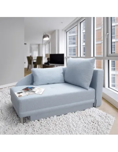 Canapea extensibilă LAUREL, living, 149x90x80 cm, textil albastru deschis | MobilaOK