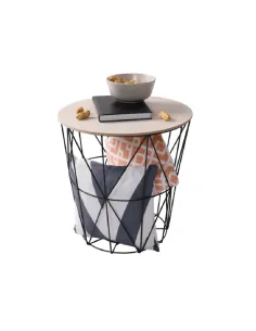 Măsuță auxiliară NANCER TYP 3 pentru living, 40x48x40 cm, PAL și metal | MobilaOK