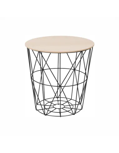 Măsuță auxiliară NANCER TYP 3 pentru living, 40x48x40 cm, PAL și metal | MobilaOK