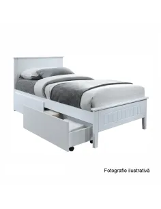 Pat MIDEA dormitor 90x200 PAL și lemn masiv | MobilaOK 2
