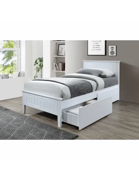 Pat MIDEA dormitor 90x200 PAL și lemn masiv | MobilaOK