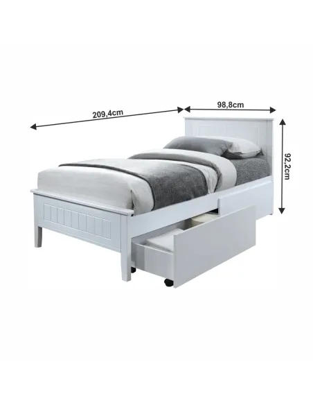 Pat MIDEA dormitor 90x200 PAL și lemn masiv | MobilaOK