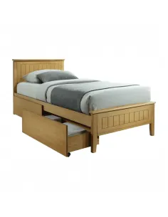 Pat, MIDEA, dormitor, 90x200, lemn masiv și MDF | MobilaOK