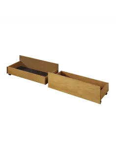Sertare culisante sub pat MIDEA, dormitor, 97.5x32.2x41.6 cm, PAL/lemn masiv stejar | MobilaOK