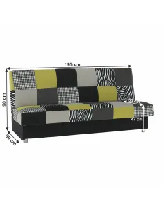 Canapea Colțar Extensibil ALABAMA, Living, 195x90x90 cm, Textil, KONDELA | MobilaOK 2