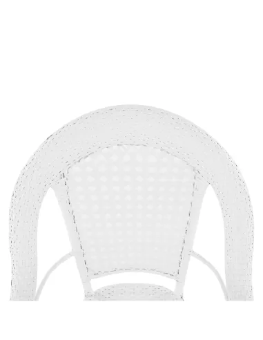 Set de Grădină KOVEN, terasă, Masă Ø80x72cm, Fotolii 64x69x92cm, Ratan Sintetic și Oțel | MobilaOK