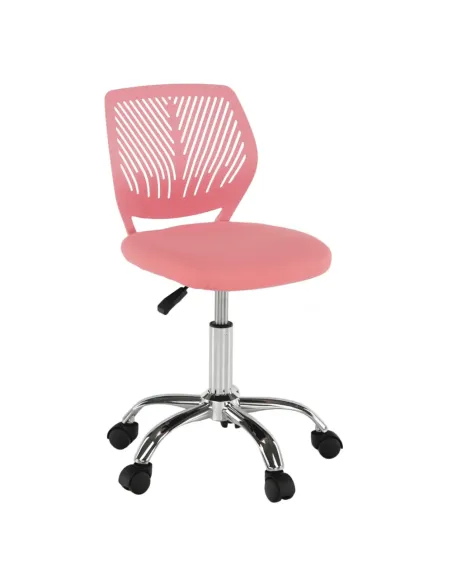 Scaun rotativ, roz/crom, SELVA | MobilaOK