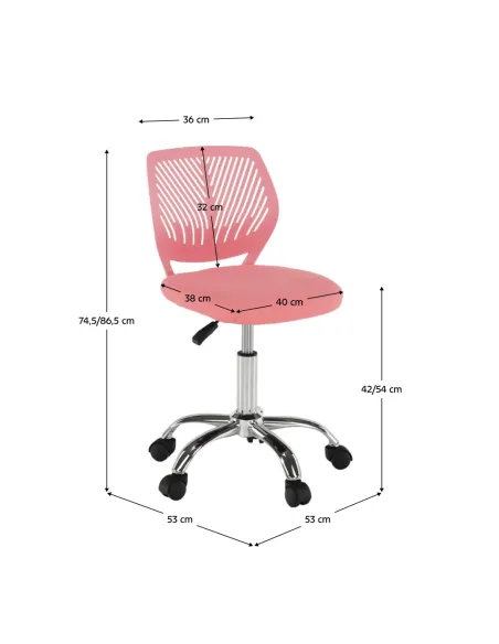 Scaun rotativ, roz/crom, SELVA | MobilaOK