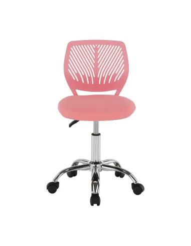 Scaun rotativ, roz/crom, SELVA | MobilaOK