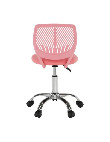 Scaun rotativ, roz/crom, SELVA | MobilaOK