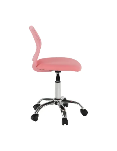 Scaun rotativ, roz/crom, SELVA | MobilaOK