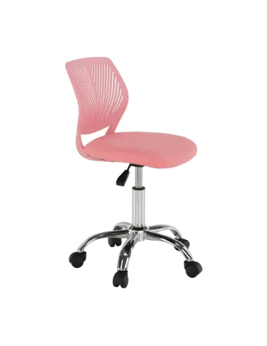 Scaun rotativ, roz/crom, SELVA | MobilaOK