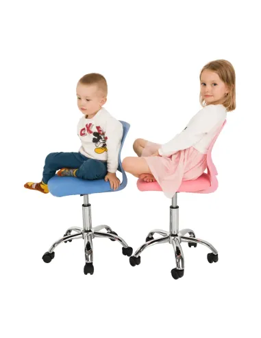 Scaun rotativ, roz/crom, SELVA | MobilaOK