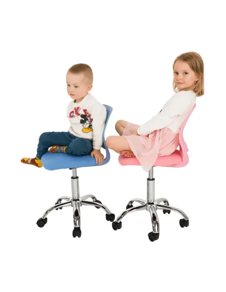 Scaun rotativ, roz/crom, SELVA | MobilaOK