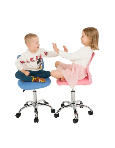 Scaun rotativ, roz/crom, SELVA | MobilaOK