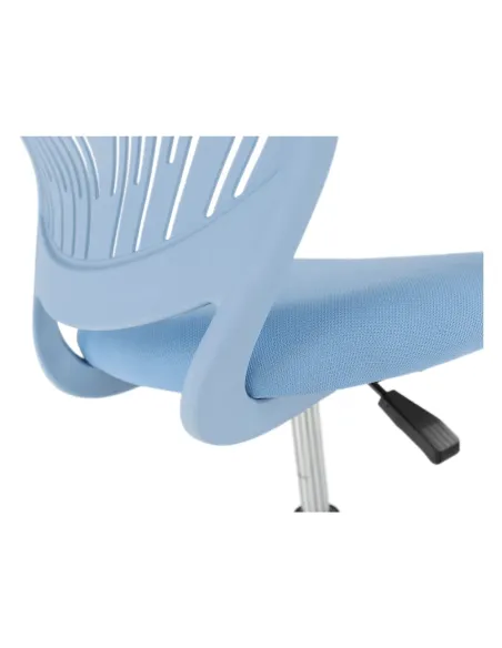 Scaun rotativ, albastru/crom, SELVA | MobilaOK