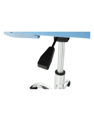 Scaun rotativ, albastru/crom, SELVA | MobilaOK
