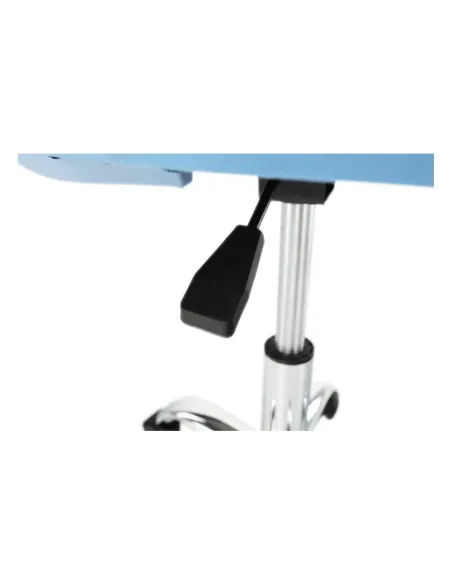 Scaun rotativ, albastru/crom, SELVA | MobilaOK