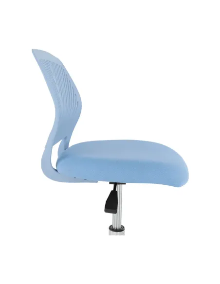 Scaun rotativ, albastru/crom, SELVA | MobilaOK